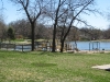 View from restrooms to play equipment
